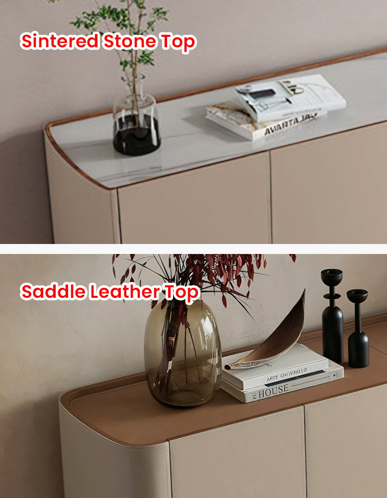 Patricia 4 Door Sideboard, Light Khaki