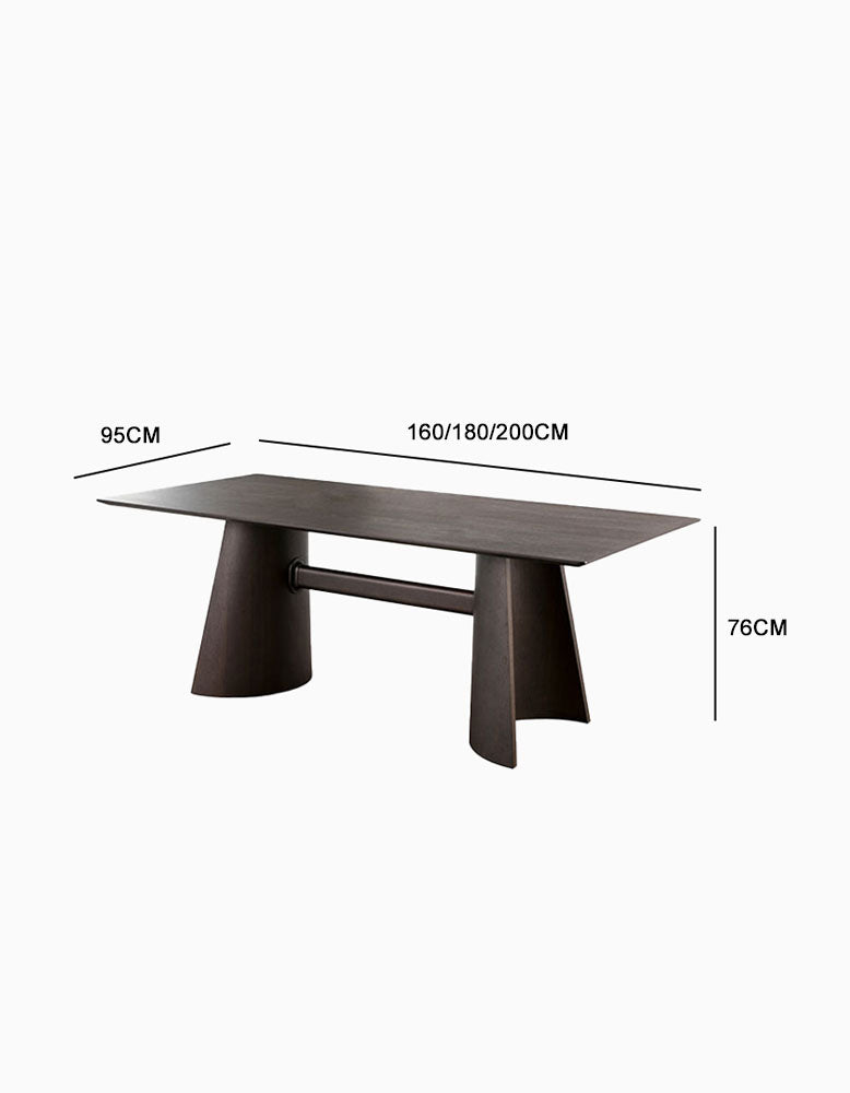 Italian Retro Dining Table, Solid Wood
