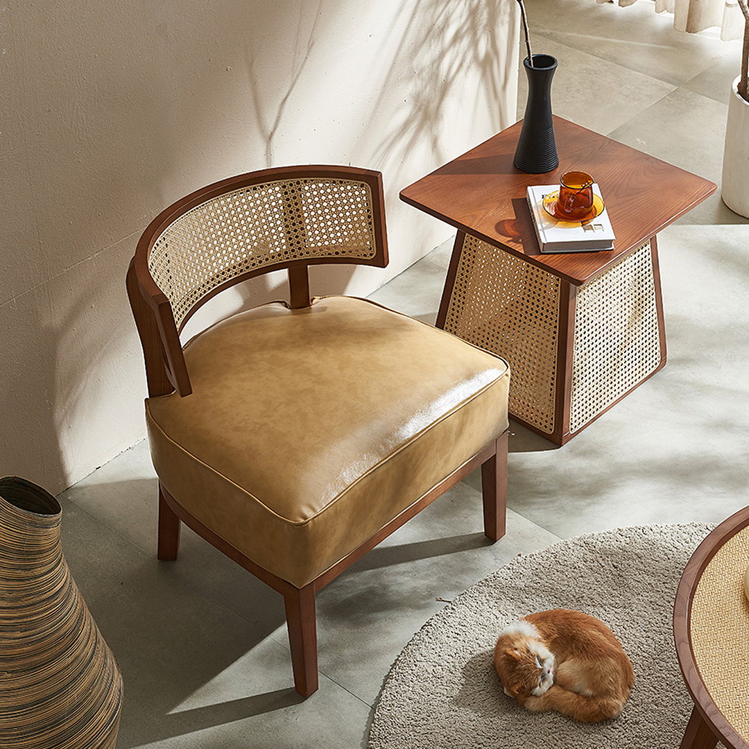 Alexa Rattan Lounge Chair, Armchair