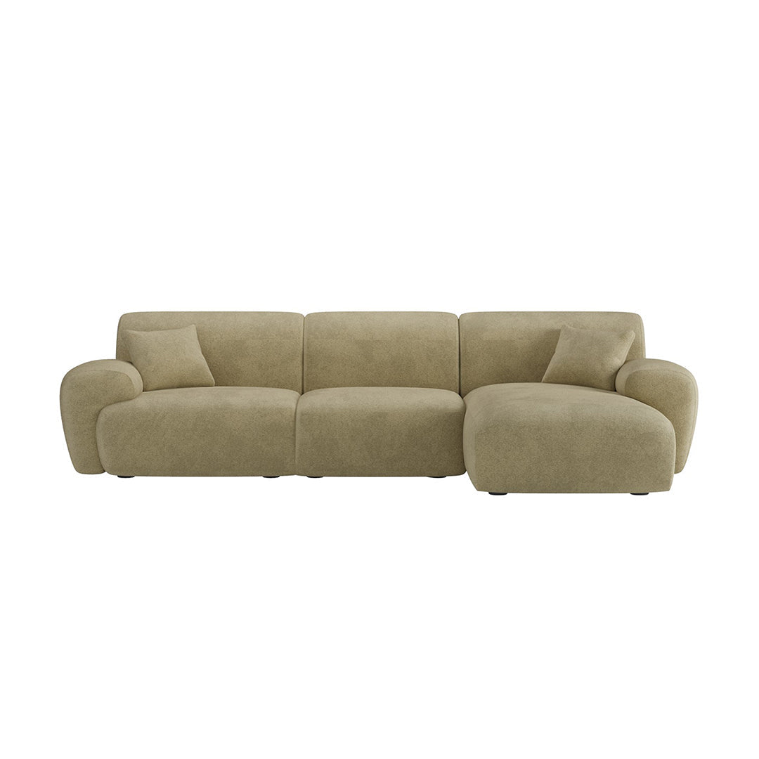 Khatri Three Seater Corner Sofa, Chenille