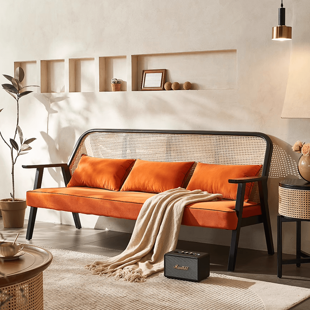Morris Rattan Two Seater, Three Seater Sofa