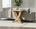 Sculptural Trestle Side Table