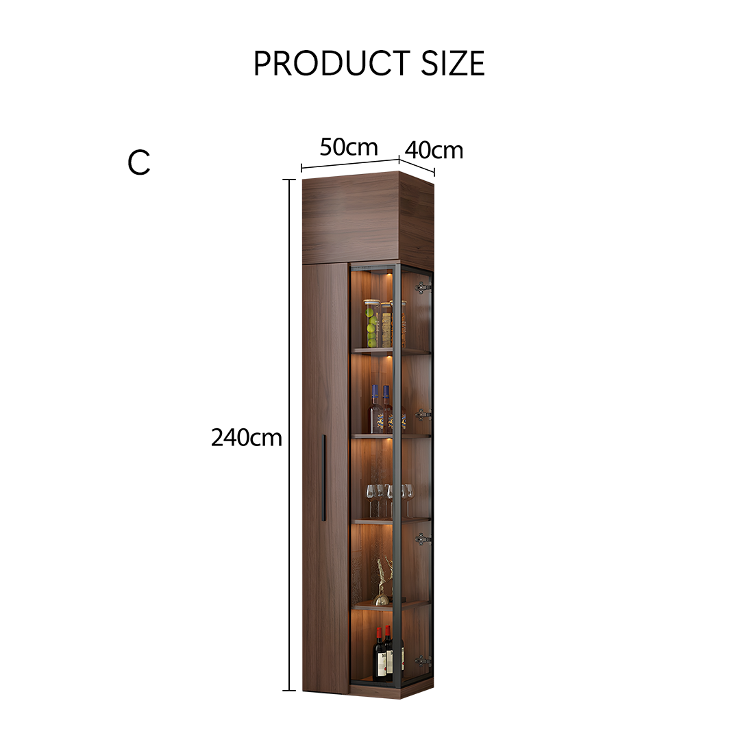 Wavecrest Cocktail Cabinet, Bar With Doors, Wood