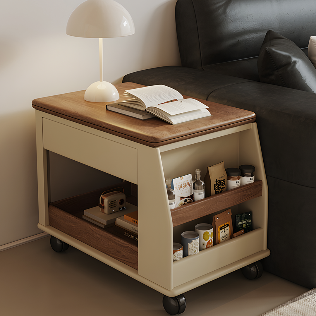 Ruiz Small Coffee table, Lift Up Coffee Table With Storage & Casters