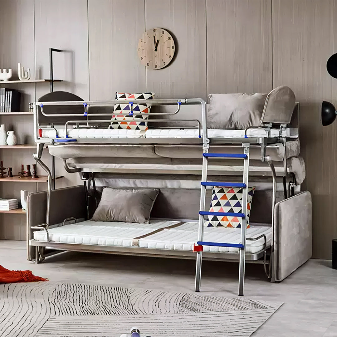 Ramos Two Seater Sofa Bed, Bunk Bed, Flannelette
