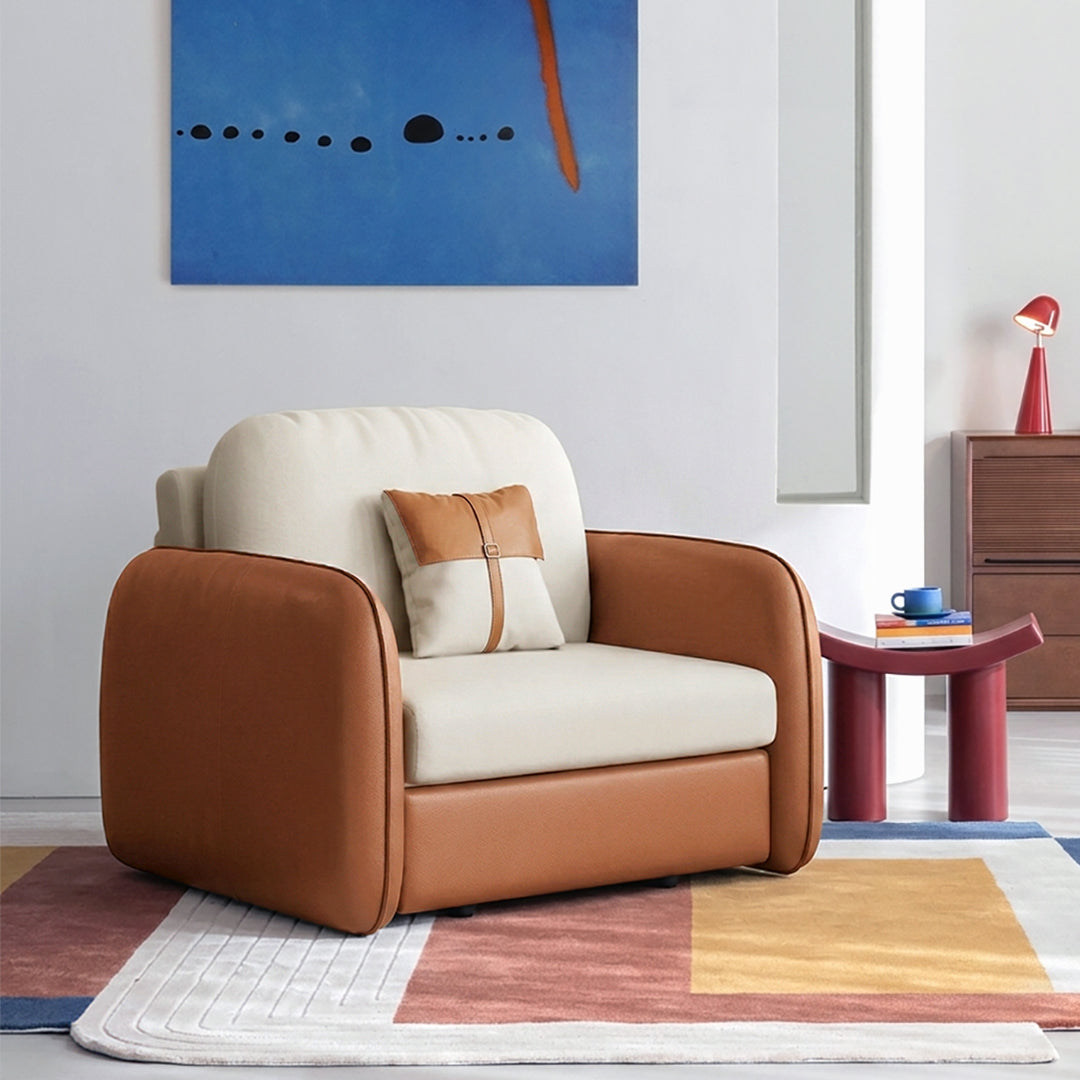 Caio Single Sofa Bed, Leathaire