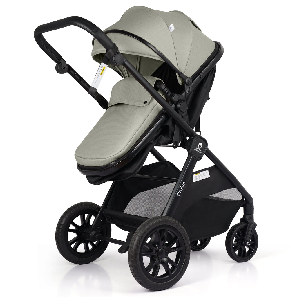 For Your Little One Cruise 3 In 1 Travel System With Car Seat - Pebble Sage (Free Cupholder And Seat Liner Included!)