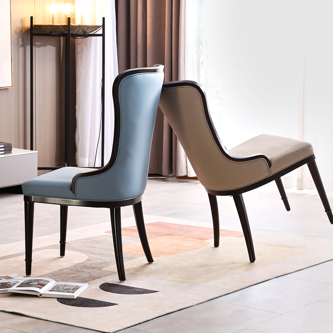 Inoue High Back Dining Chair, Leather