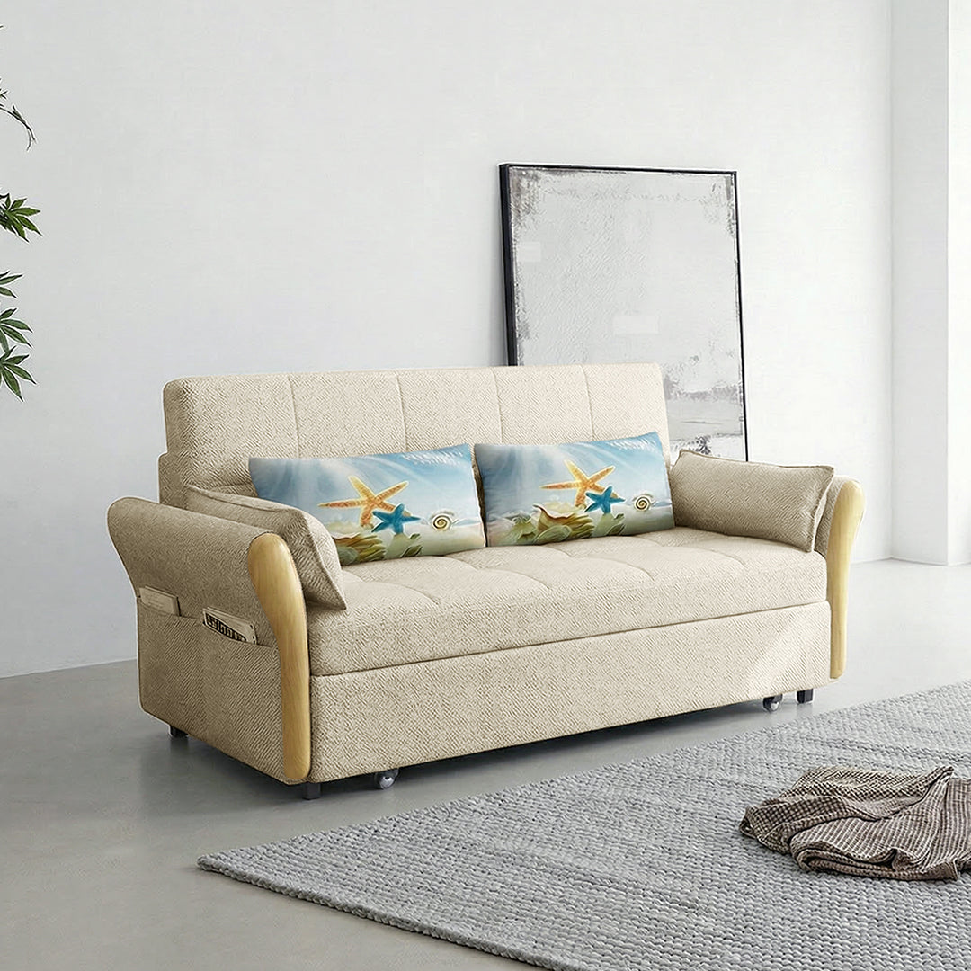 SB152 Two Seater Sofa Bed, Blue