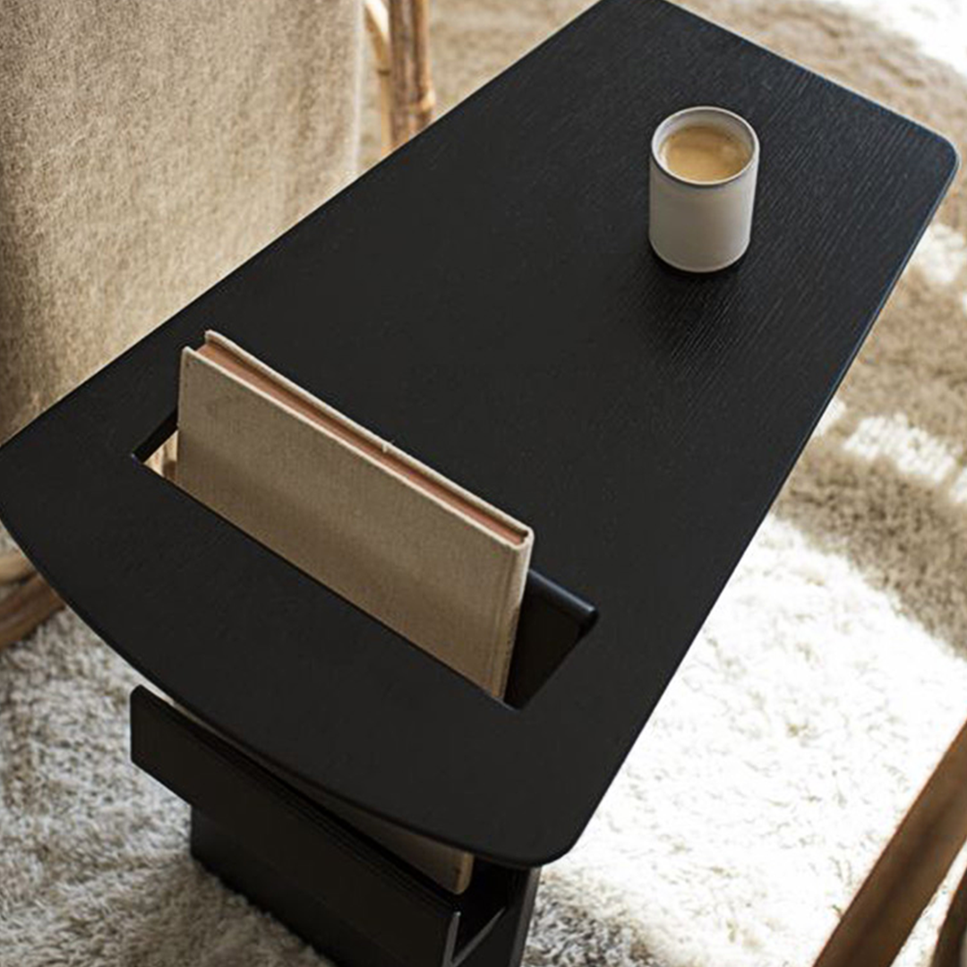 Pallas Side Table, With Magazine Rack