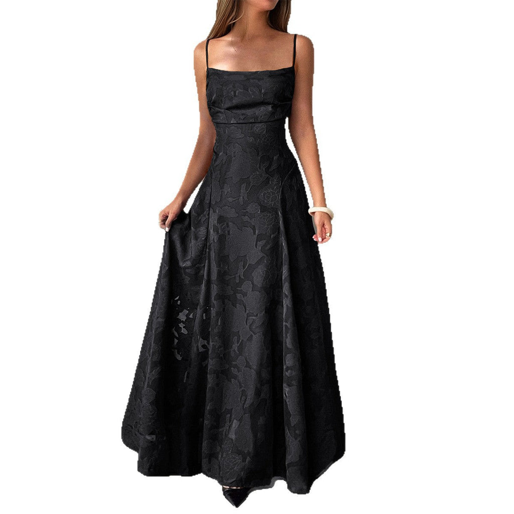 Elegant Vacation Strapless Maxi Dress Floral-print Dress