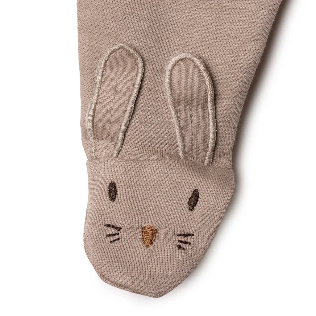 Bebetto Boys Bodysuit & Footed Bottom Set Animal Print Snap Fastening Baby Carrot Crew Neck Full Len - Brown