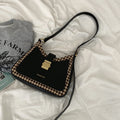 Houndstooth Crossbody Shoulder Bag Under Arm