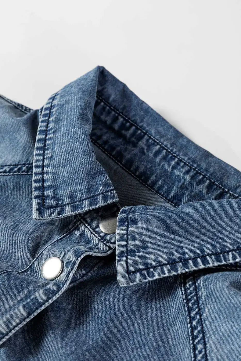 Raw Hem Oversized Denim Shirt Dress Women UK