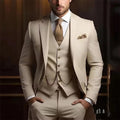 Men's Slim Fit Three-Piece Suit - Jacket, Vest & Trousers Set