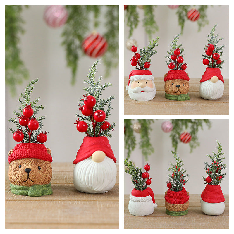 Resin Christmas Doll Santa Claus Snowman Decorations Ornaments