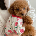 Dog Clothes Tulip Full Printed Waffle T-shirt