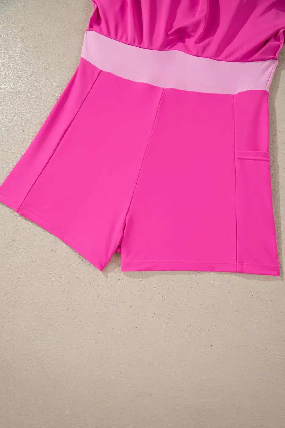 Pink Swim Dress With Built-In Shorts One Piece Swimsuit Women UK