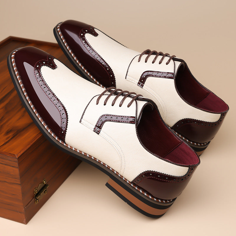 Men's High-end Versatile Comfortable Breathable Trendy Pointed Toe Leather Shoes