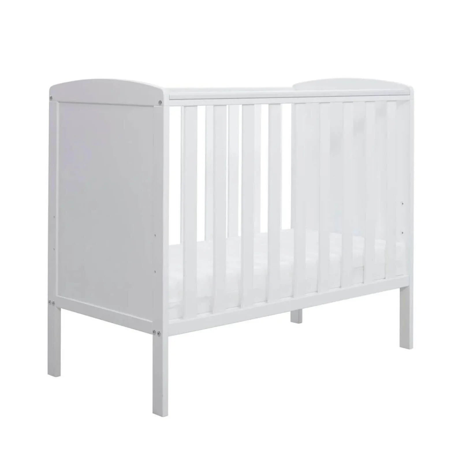 Ickle Bubba Coleby Space Saver Cot White - Premium Pocket Sprung Mattress