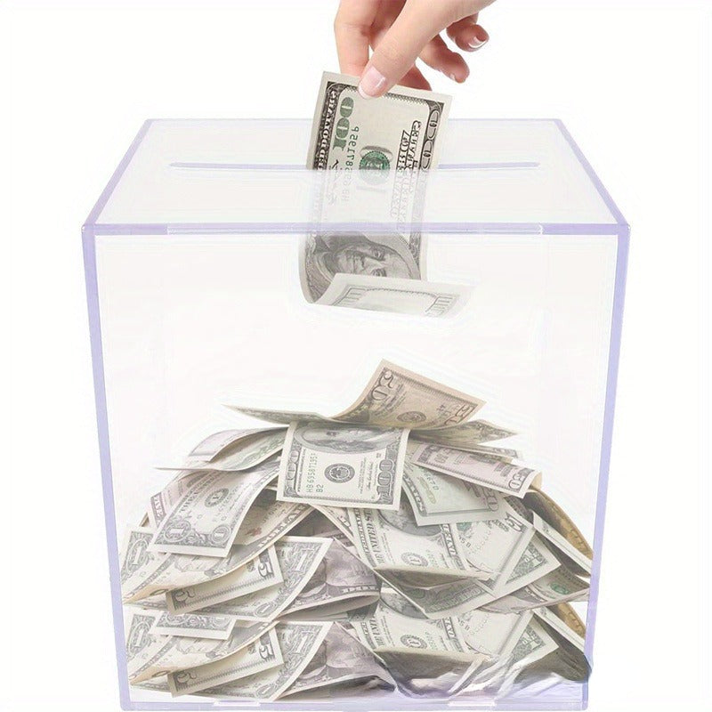 Coin Bank Only-in-no-out Savings Transparent