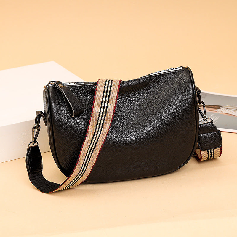 Cowhide Saddle Bag Women's Fashion All-match Messenger Bag