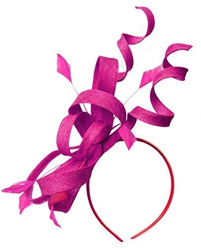 Caprilite Swirl Loop Sinamay Headband Fascinator for Women Wedding Ascot Races
