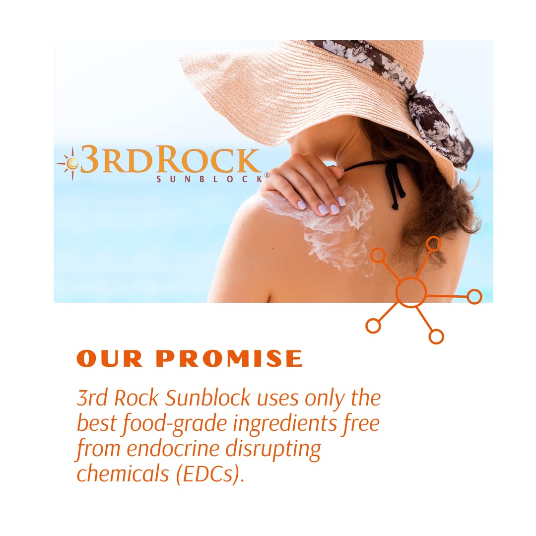 3rd Rock Essentials Sunblock SPF 35 | All Natural Organic Zinc Sunscreen (3.3 oz) – 3 Pack