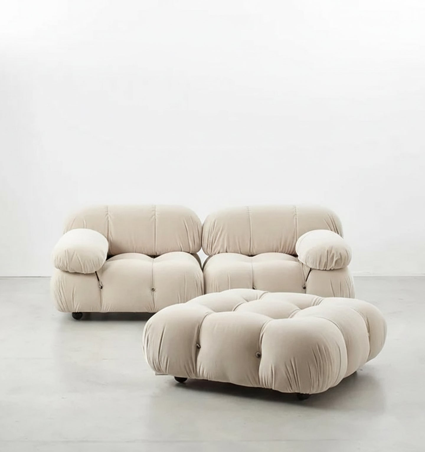 B&B Italia Camaleonda Style Sofa, Three Seater Sofa, Modular Sofa, Velvet