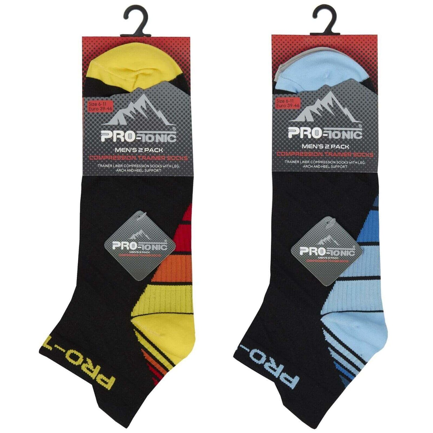 4 Pack Men's Compression Running Gym Socks Low-Cut Breathable Anti-Crimping Arch Support Durable Athletic Ankle Socks for Sports Casual Wear UK 6-11 Sock Stack