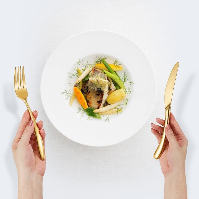4 Piece Cutlery Set, Gold