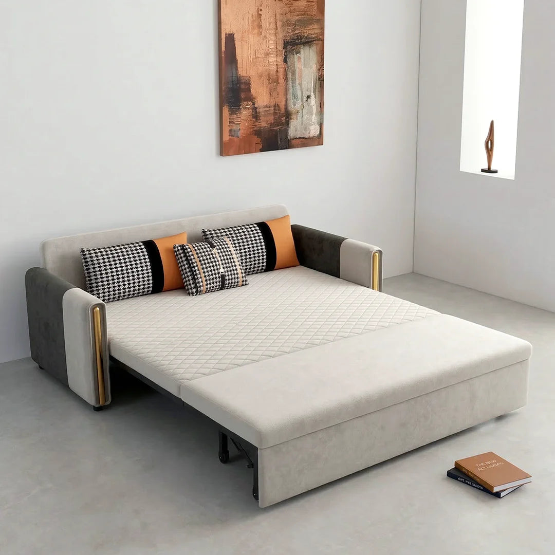 Imelde Two Seater Sofa Bed, Linen