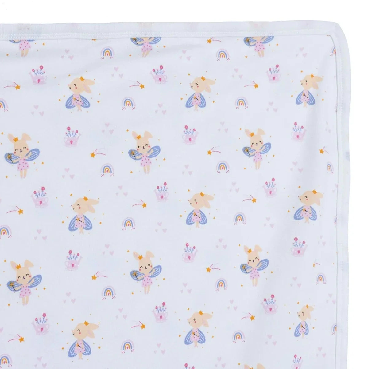 Little Dreams Bunny Print Jersey Baby Blanket (80 x 90 cm)