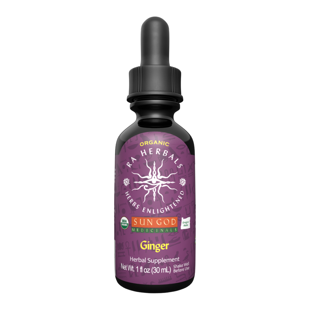 Organic Ginger Tincture - CIRCULATION, DIGESTION, NAUSEA RELEIF, TRAVEL SICKNESS