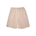 Solid Color High Street Side Zip Straight Shorts Men's
