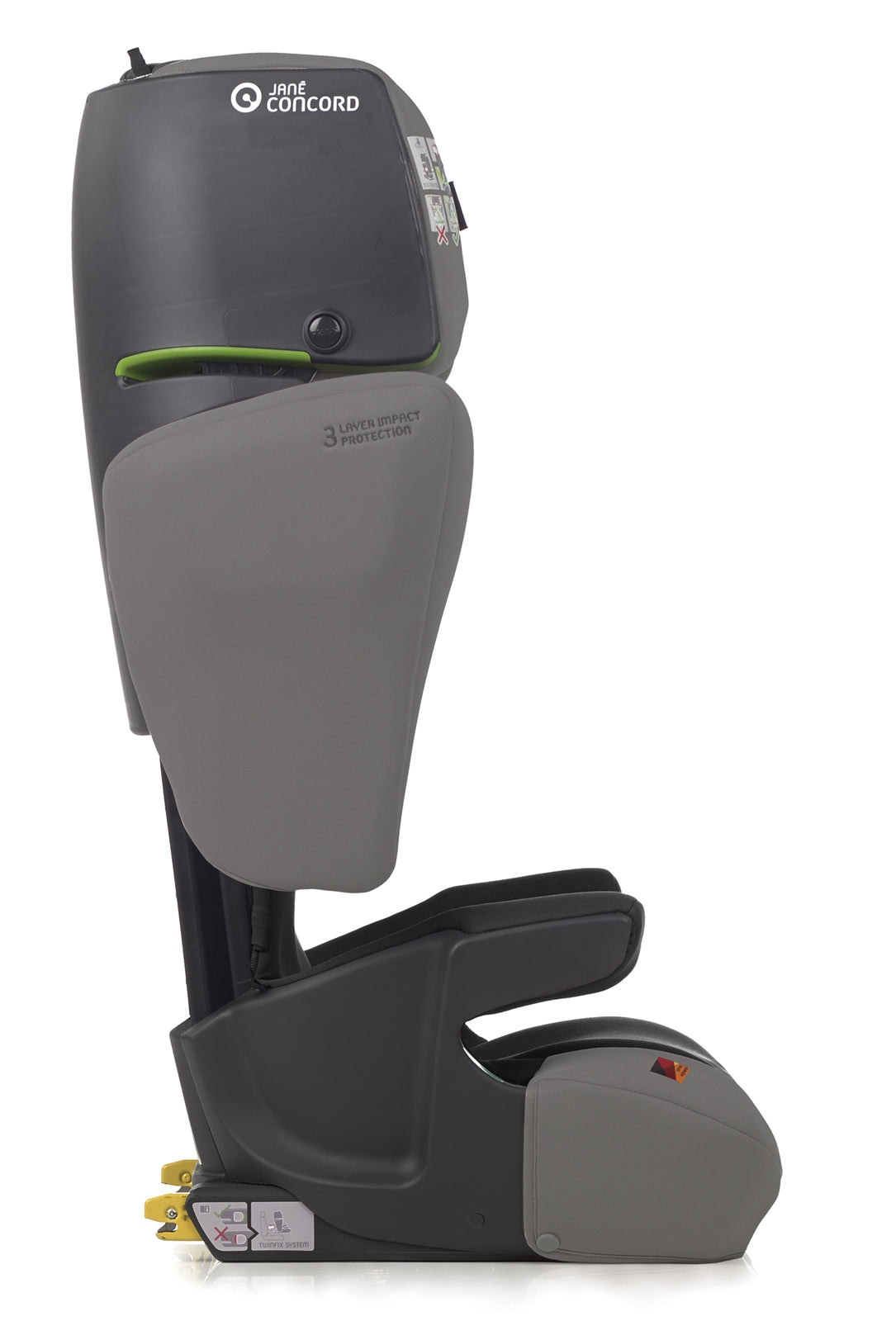Jane Concord Transformer iPlus i-Size Car Seat, 100-150cm, 3.5-12 Years, Mars Gray