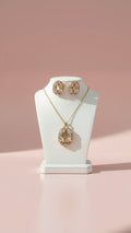 Oval Crystal Necklace Set