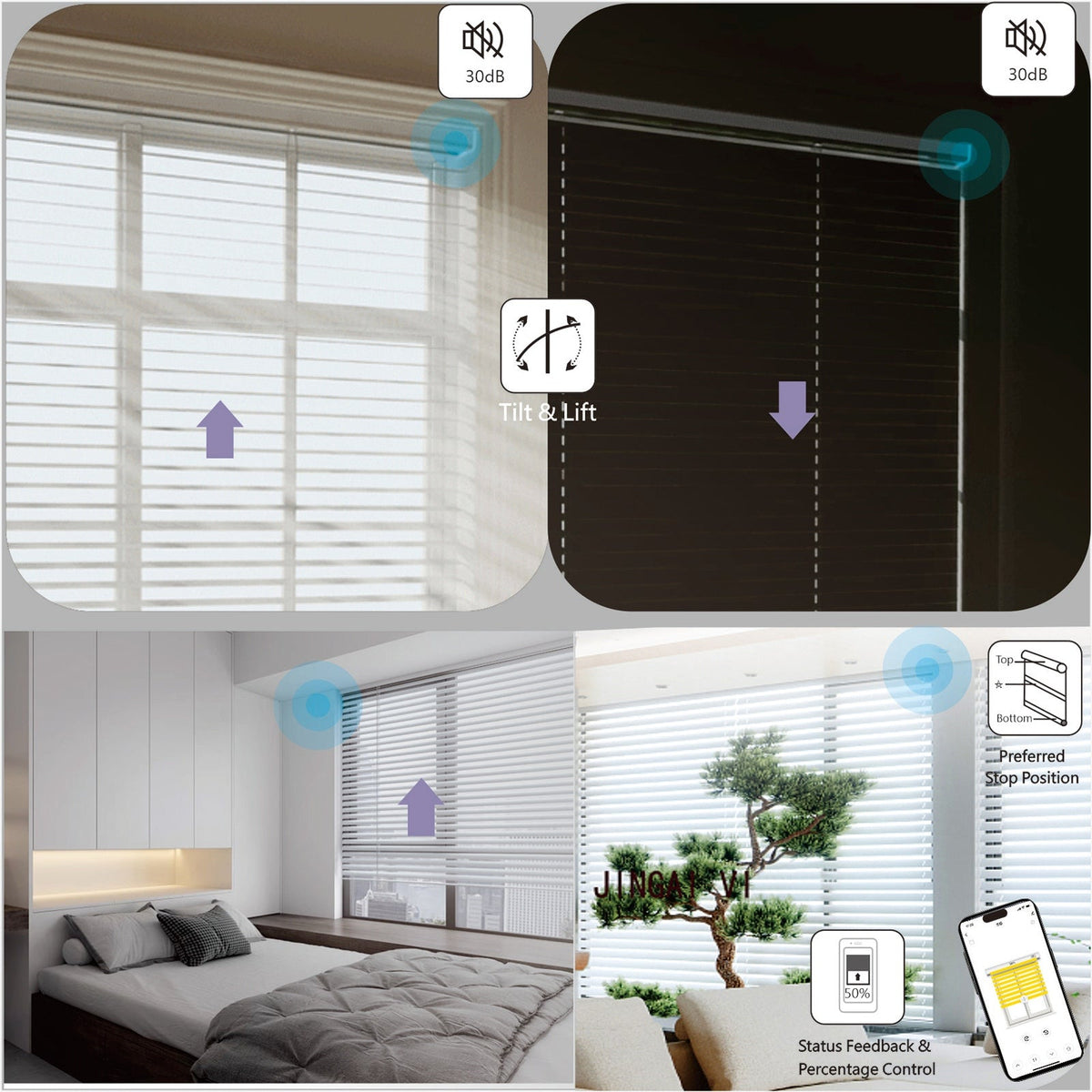 Paired With 15 Channel Remote Control And Solar Charging Panel, Electric Blinds, Intelligent Remote Blinds, Silent Motor, Cordless Sunshade, Dimmable Blinds