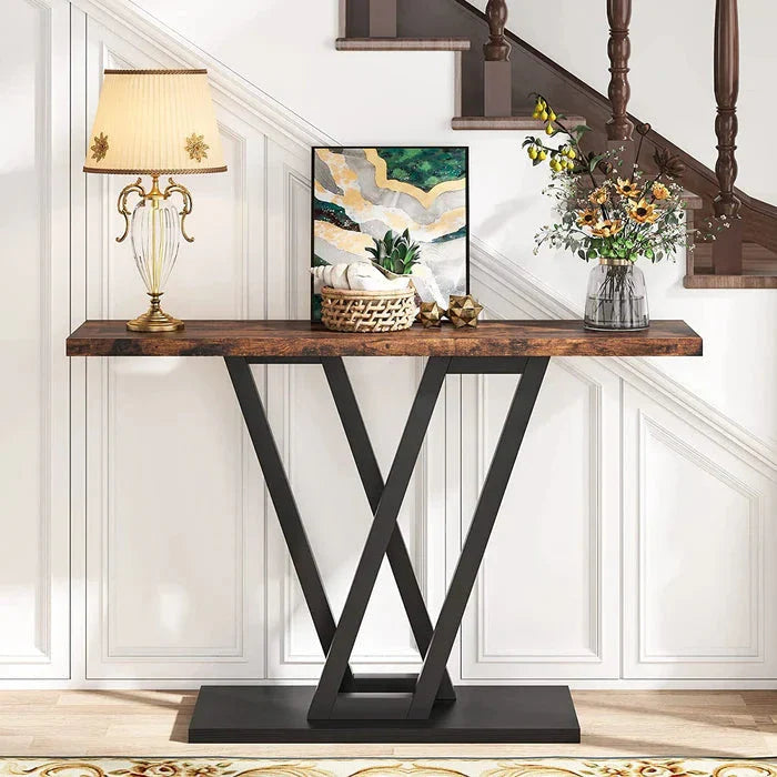 110cm Industrial Console Table for Entryway and Hallway