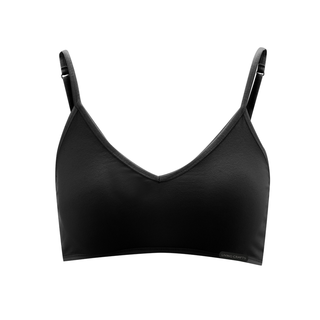 Organic Cotton Spaghetti Strap Bralette