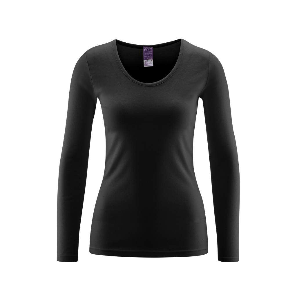 Organic Cotton Thermal Long Sleeve T-shirt: Womens