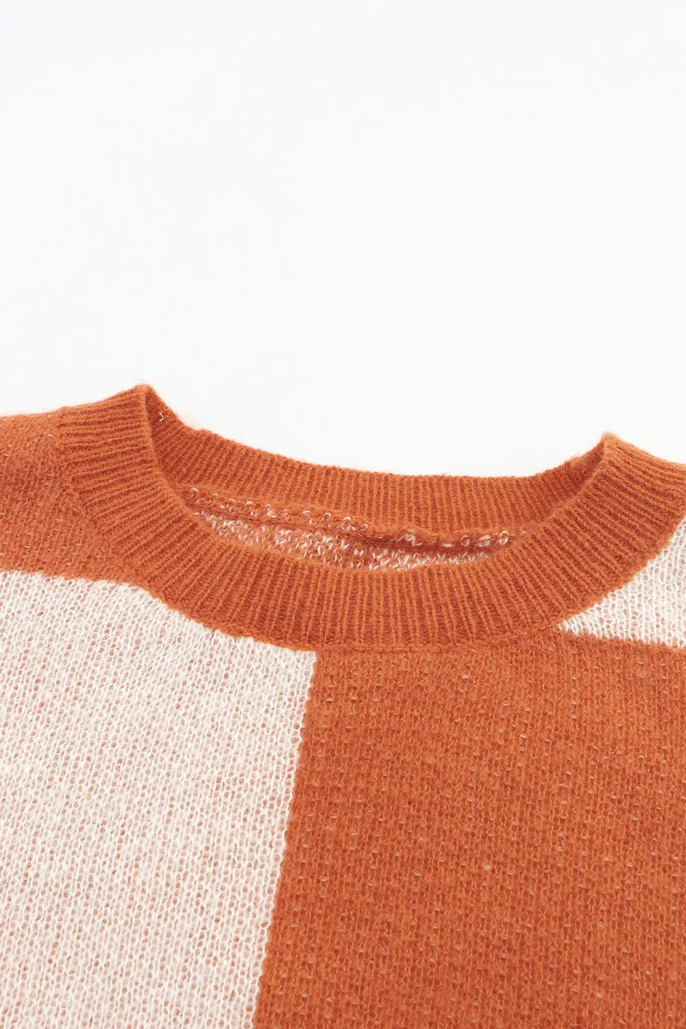 Checkered Floral Print Striped Sleeve Sweater Women UK