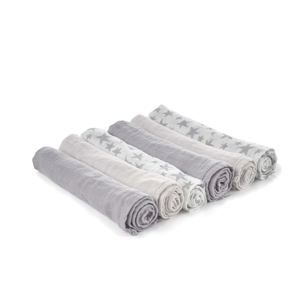 Bamboo Muslin Cloths For Baby 35 x 35 cm (6-Pack), Botanic