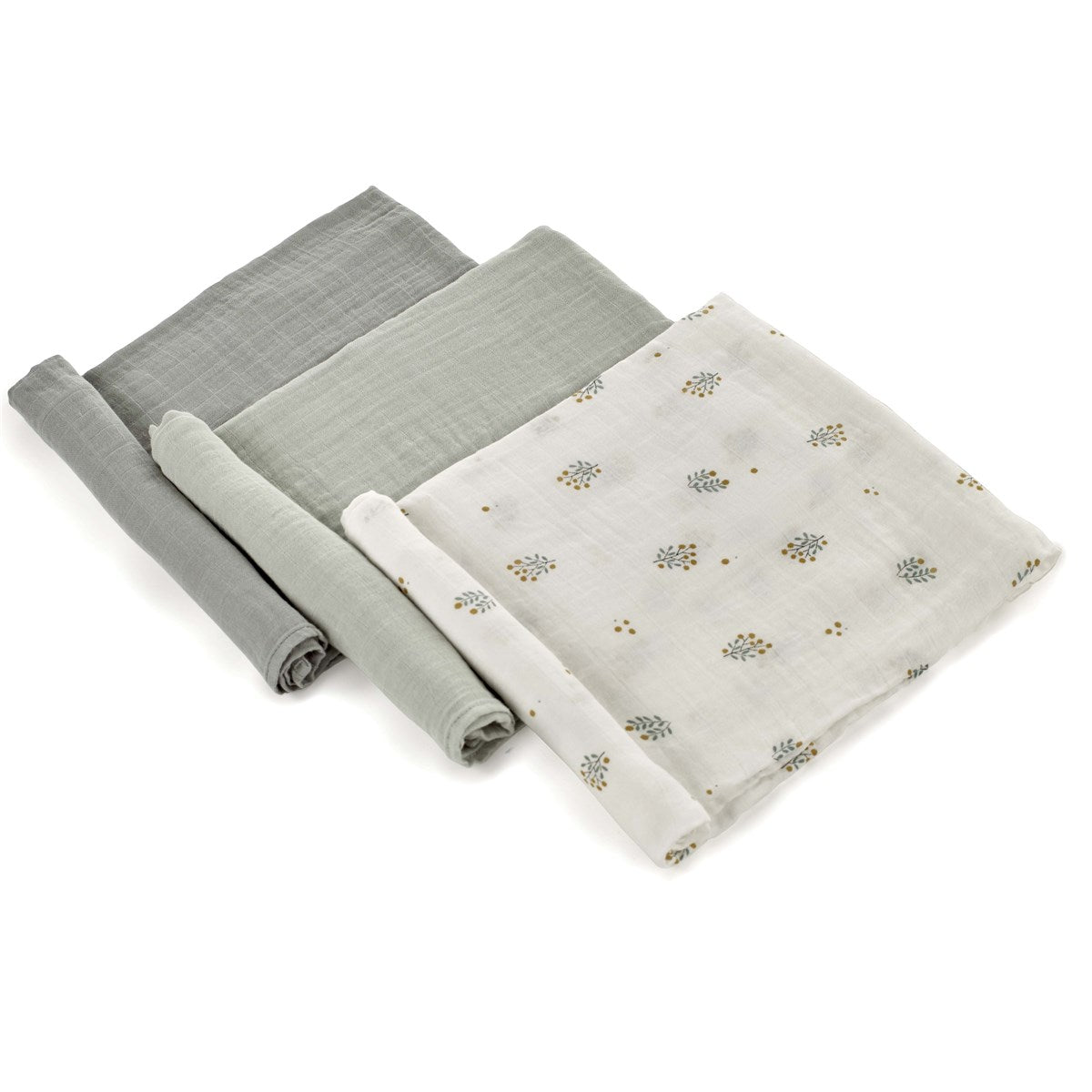 Bamboo Muslin Cloths For Baby 35 x 35 cm (6-Pack), Botanic