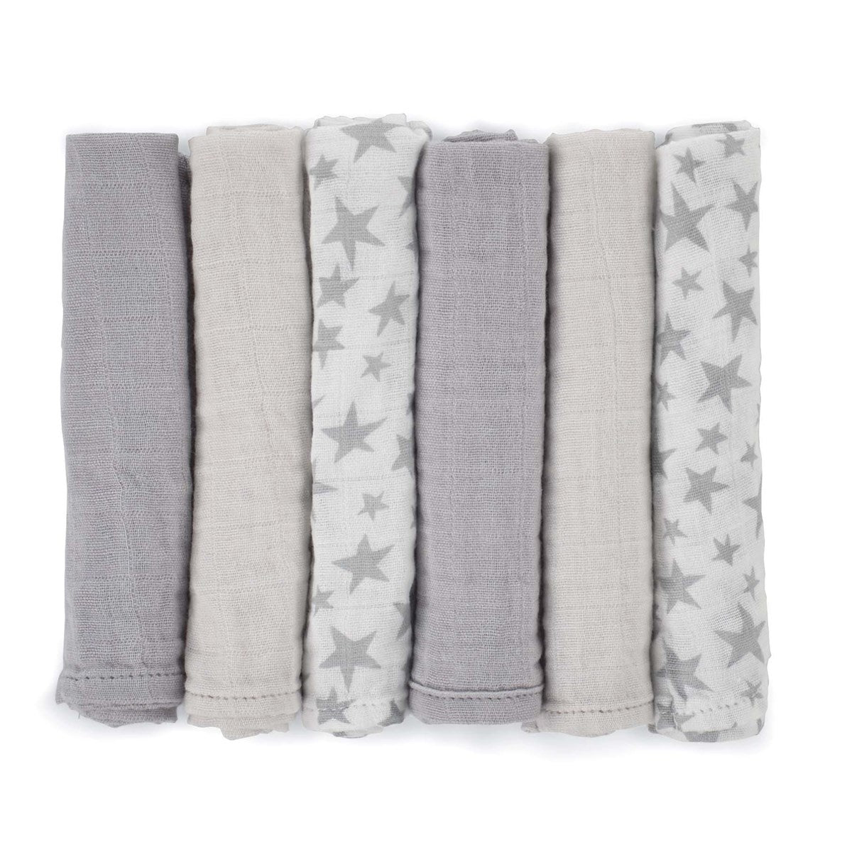 Bamboo Muslin Cloths For Baby 35 x 35 cm (6-Pack), Botanic