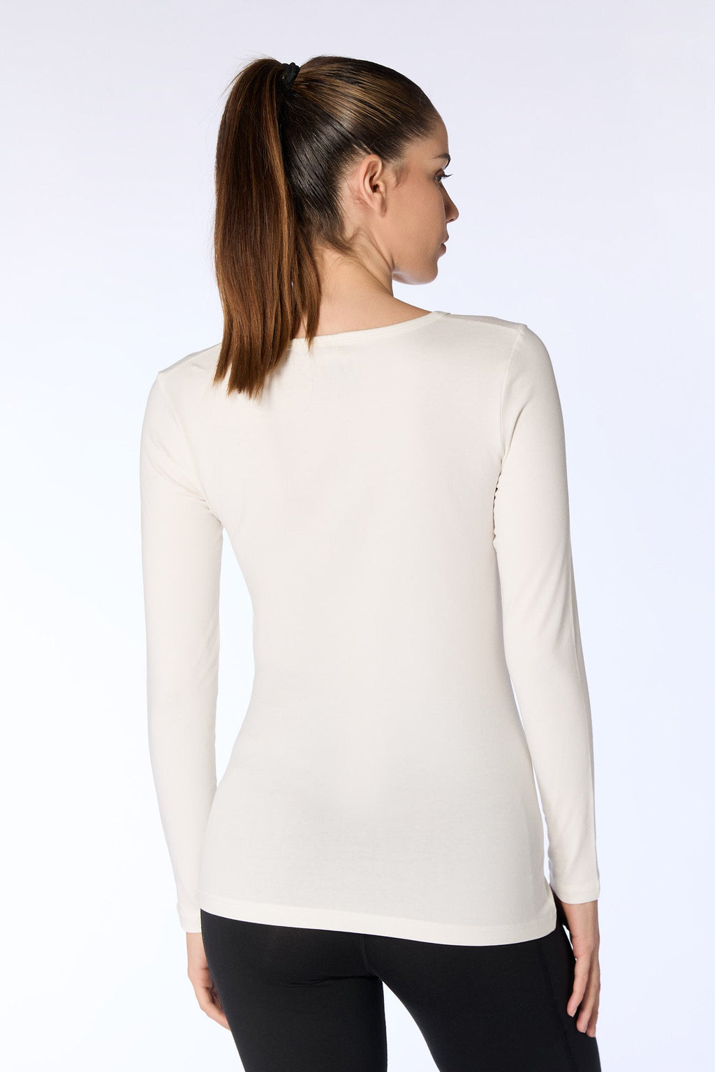 Organic Stretch Long Sleeve T-shirt: Womens