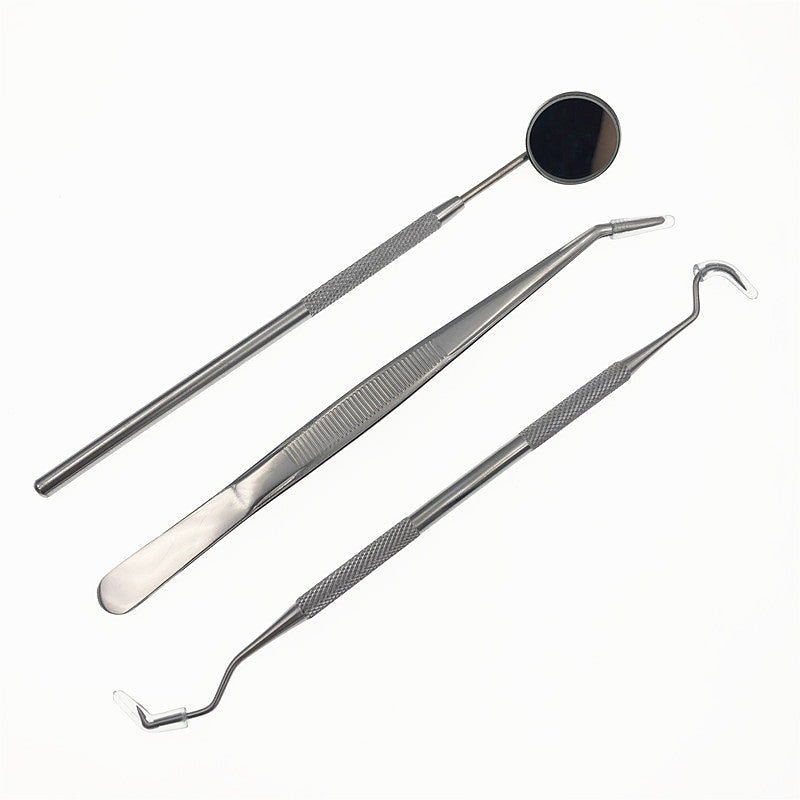 Tweezers Probe Stomatoscope Stainless Steel Dental Care Dentist Tool Set