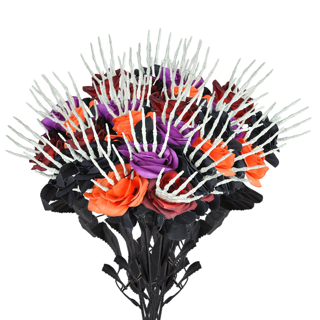 Halloween Skull Hand Rose Horror Decoration Ornaments