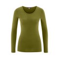 Wool & Organic Cotton Long Sleeve T-shirt: Womens