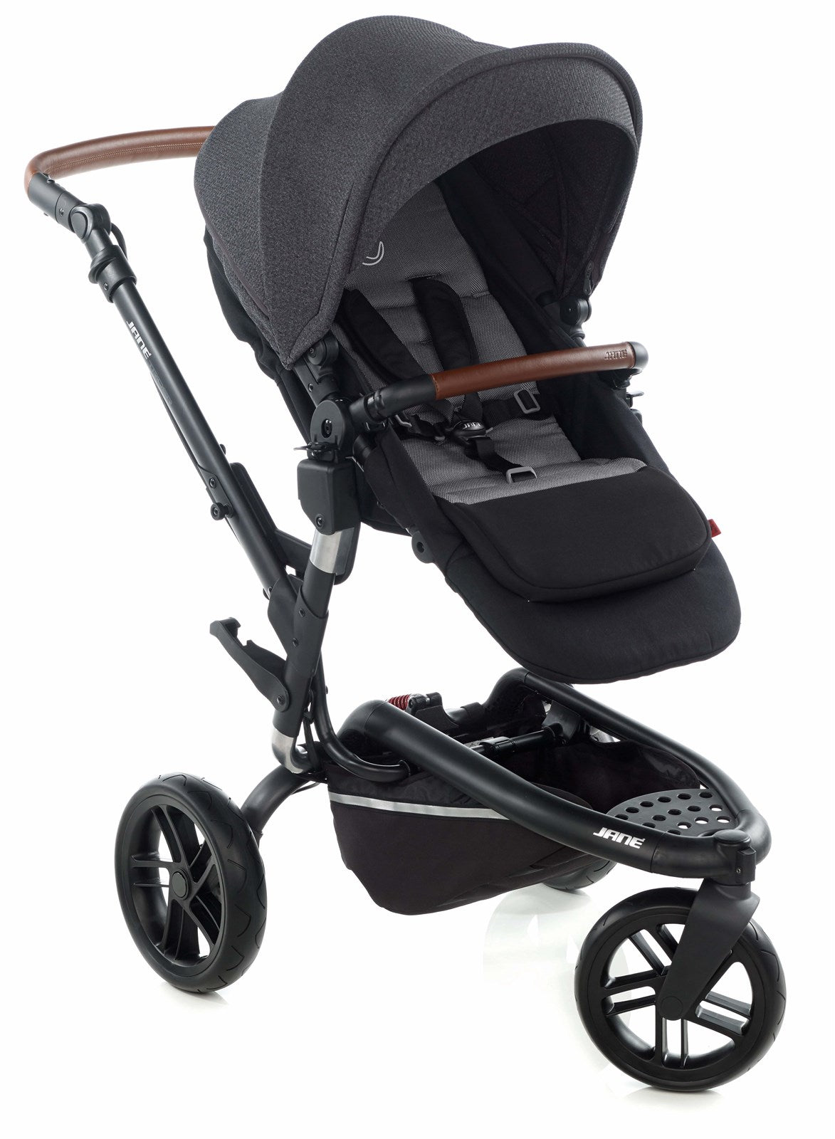 Jané Trider + Transporter Plus Carrycot, Black & Grey
